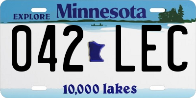 MN license plate 042LEC