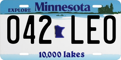 MN license plate 042LEO