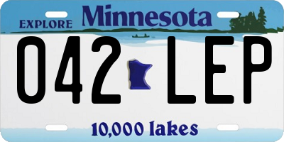 MN license plate 042LEP