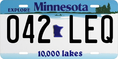 MN license plate 042LEQ
