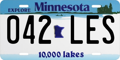 MN license plate 042LES