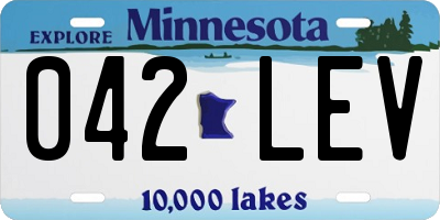 MN license plate 042LEV