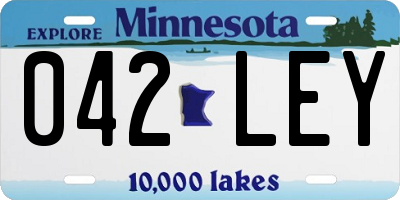 MN license plate 042LEY