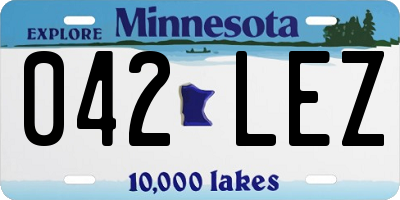 MN license plate 042LEZ