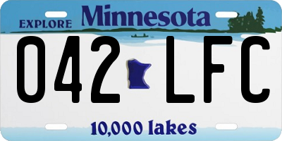 MN license plate 042LFC