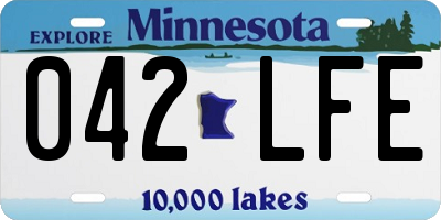 MN license plate 042LFE