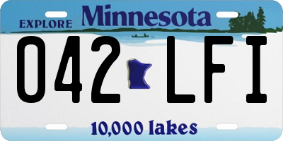 MN license plate 042LFI
