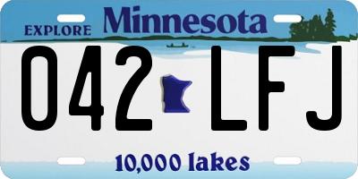 MN license plate 042LFJ