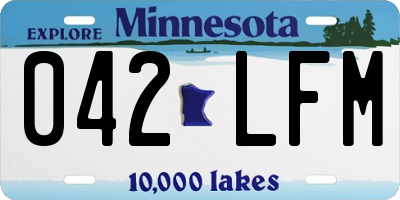 MN license plate 042LFM