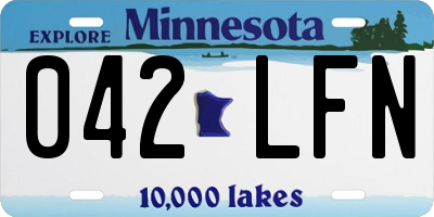 MN license plate 042LFN