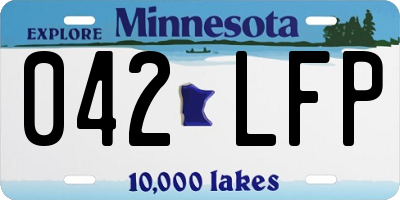 MN license plate 042LFP