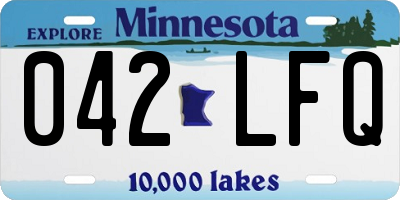MN license plate 042LFQ