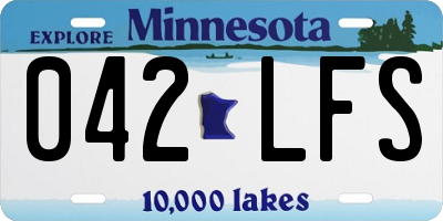 MN license plate 042LFS