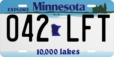 MN license plate 042LFT