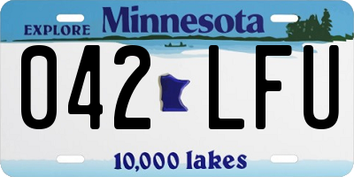 MN license plate 042LFU