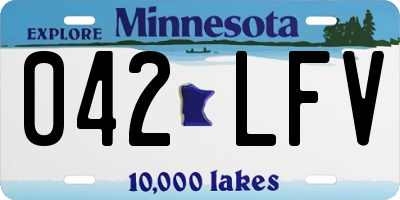 MN license plate 042LFV