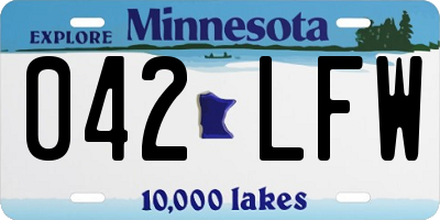 MN license plate 042LFW