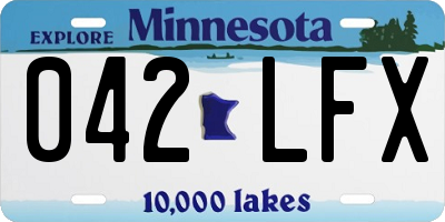 MN license plate 042LFX
