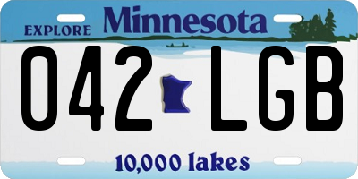 MN license plate 042LGB
