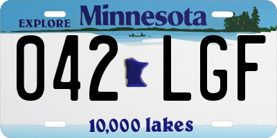 MN license plate 042LGF