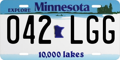 MN license plate 042LGG