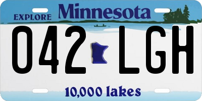 MN license plate 042LGH