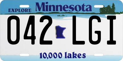 MN license plate 042LGI