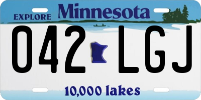 MN license plate 042LGJ