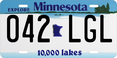 MN license plate 042LGL