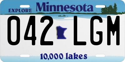MN license plate 042LGM