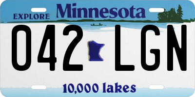 MN license plate 042LGN