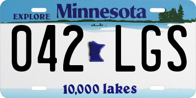MN license plate 042LGS