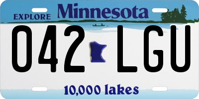 MN license plate 042LGU