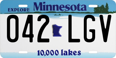 MN license plate 042LGV