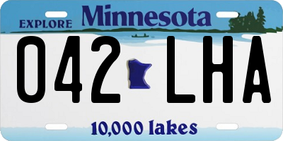 MN license plate 042LHA