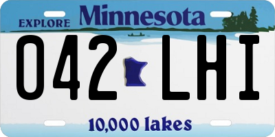 MN license plate 042LHI