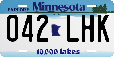 MN license plate 042LHK