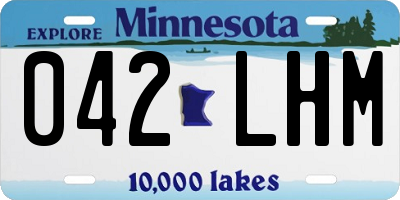 MN license plate 042LHM