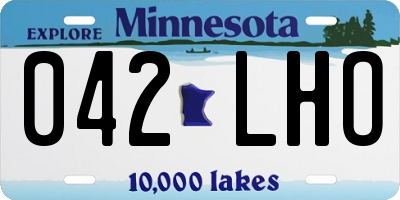 MN license plate 042LHO