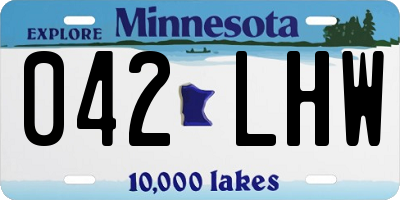 MN license plate 042LHW