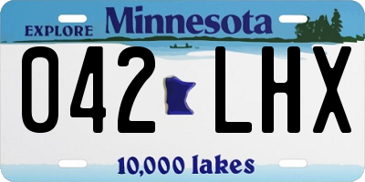 MN license plate 042LHX