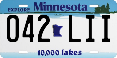 MN license plate 042LII