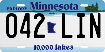 MN license plate 042LIN