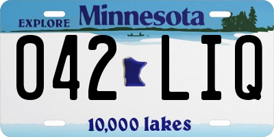 MN license plate 042LIQ