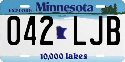 MN license plate 042LJB