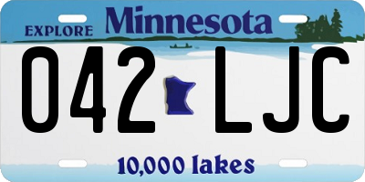 MN license plate 042LJC