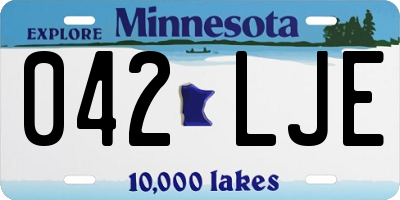 MN license plate 042LJE