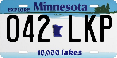 MN license plate 042LKP