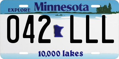 MN license plate 042LLL