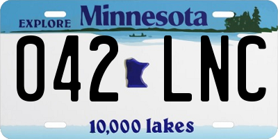 MN license plate 042LNC